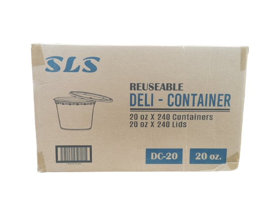 SLS DC-20 20oz. Deli Container Combo, Case (240 SETS)