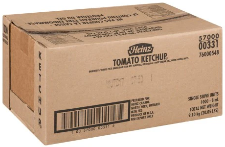 Heinz Portion Ketchup, Case (1000x8 ML)