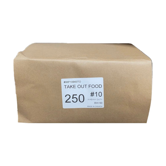 #10 Heavy Duty Bag, Take Out Food Print, Pack (250's)