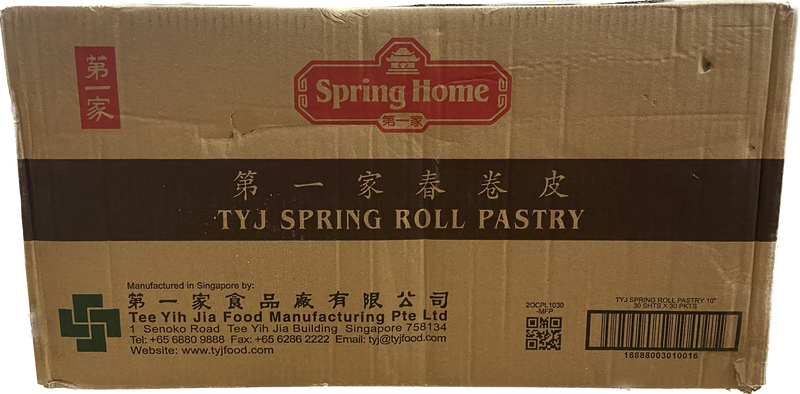 TYJ Spring Home 10" Spring Roll Pastry, Case (30x30's)