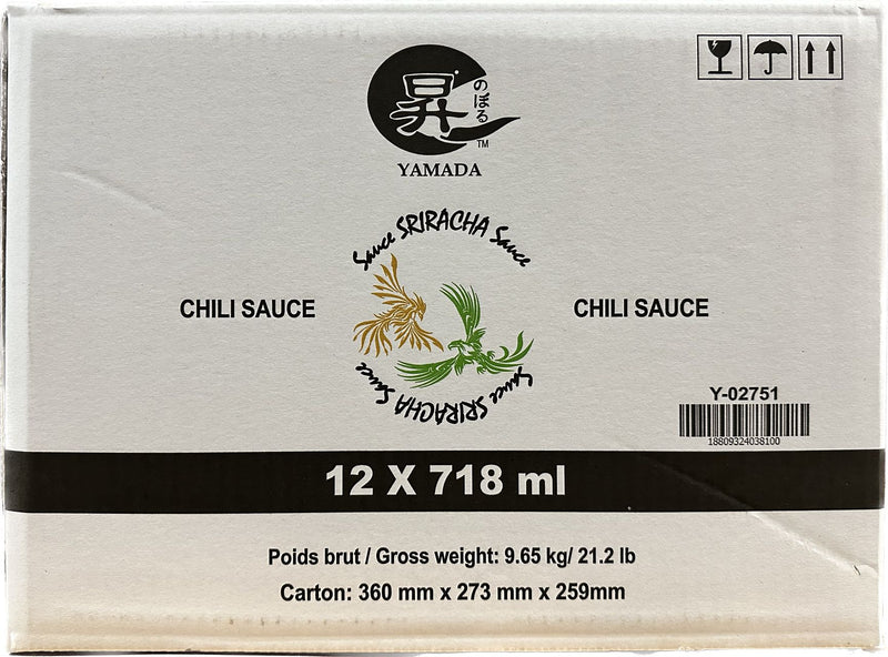 Yamada Sriracha Chili Sauce, Case (12 x 718 ML)