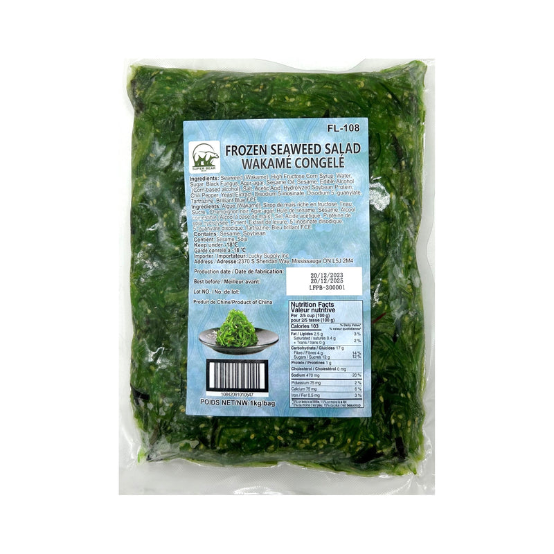 Super Bear FL-108, Seasoned Seaweed Salad, Case (10x1 KG)
