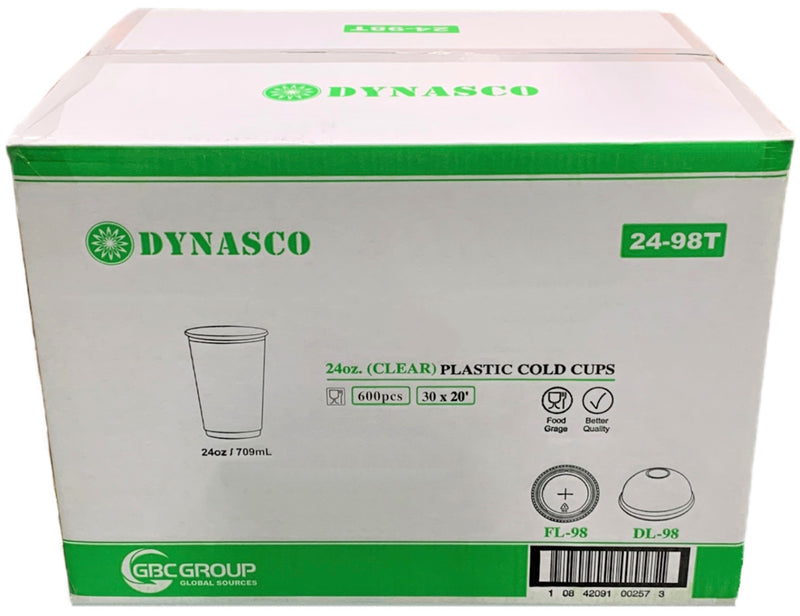Dynasco 24-98T 24oz. Clear Drinking Cup, Case (600's)
