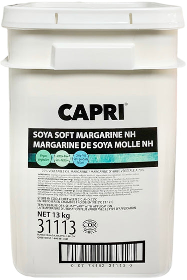 Capri Soya Margarine #31113, Pail (13 KG)