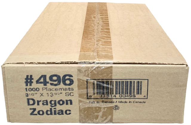 Sanfacon #496, Dragon Zodiac Placemats 9.5x13.5, Box (1000's)