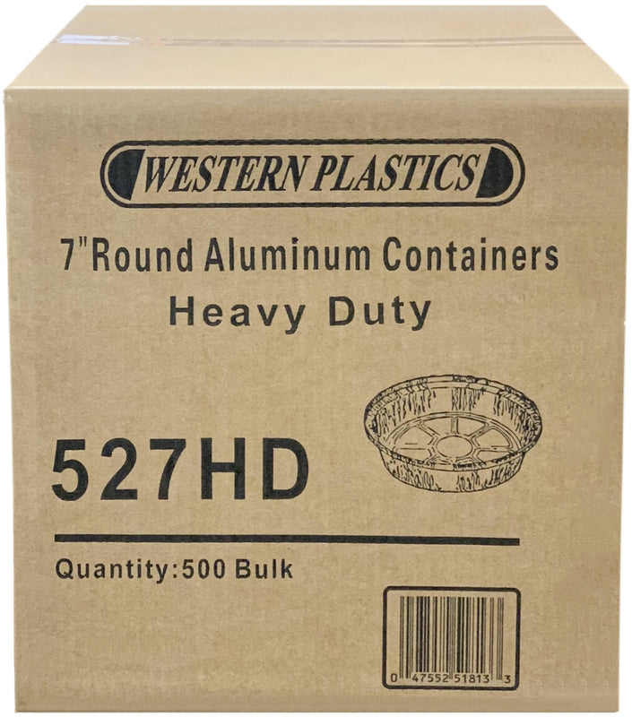 527HD, 7" Round Aluminum Container, Case (500's)