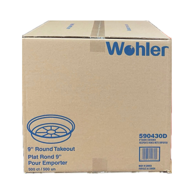 Wohler 590430D, 9" Round Aluminum Container, Case (500's)