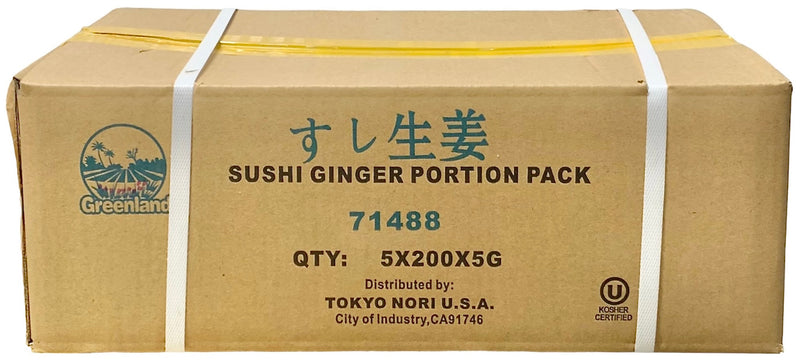 Green Land Portion Sushi Ginger Pink, Case (1000x5g)