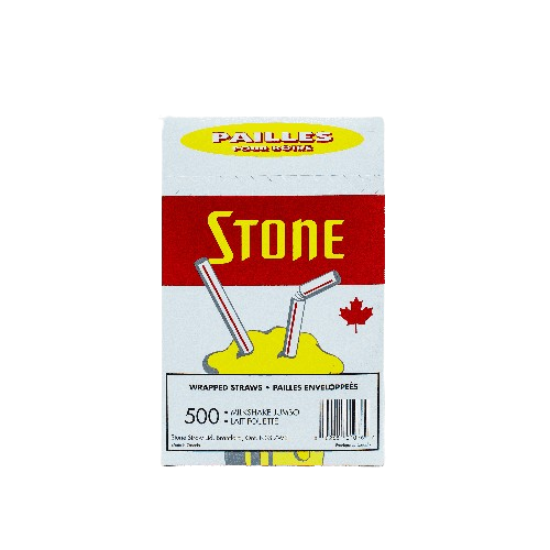 STONE 8" Wrapped Milkshake Straw, Case (6x500's)