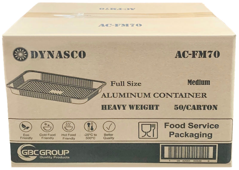 Dynasco AC-FM70, Full Size Medium HD Foil Aluminum Container, Case (50's)