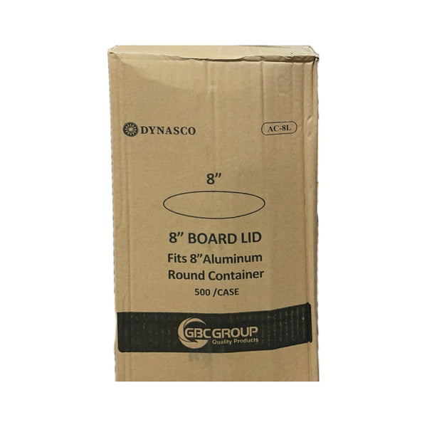 Dynasco AC-8L, Paper Lids For 8" Round Foil Container, Case (500's)