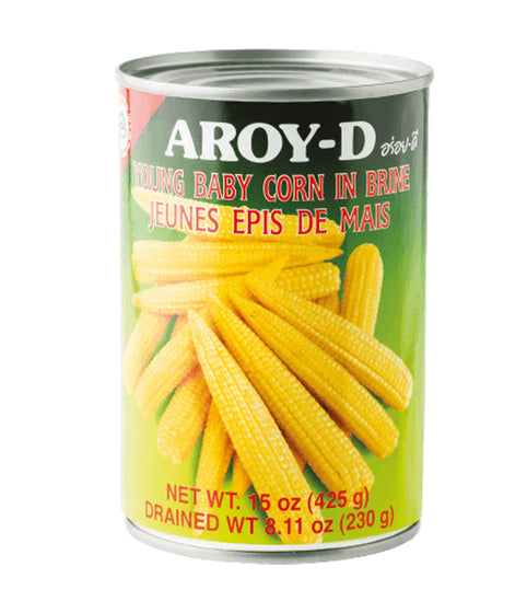 Aroy-D Young Baby Corn in Brine, Case (24x425g)