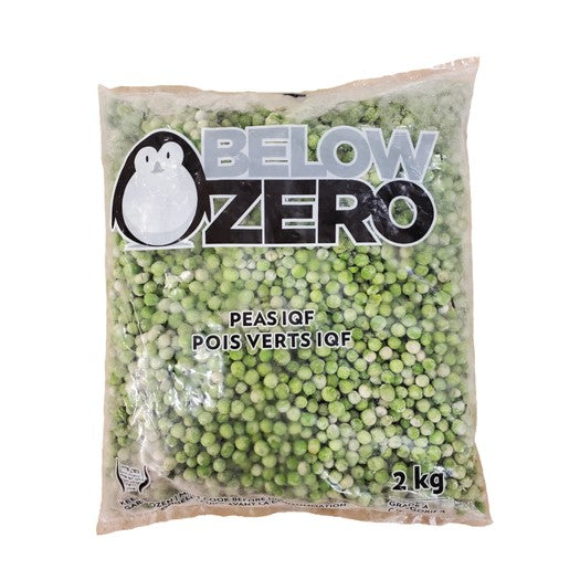 Below Zero #6701 Frozen Peas IQF, 6 x 2kg