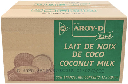 Aroy-D Coconut Milk, Case (12x1000 ML)