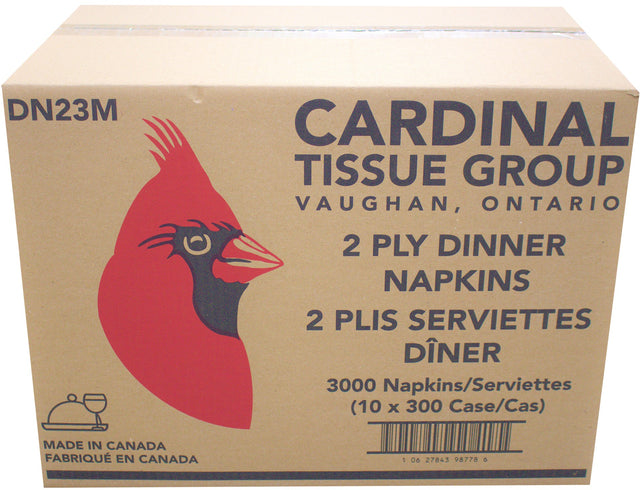 Cardinal DN23M Dinner Napkins, 2-Ply, Case (10x300's)