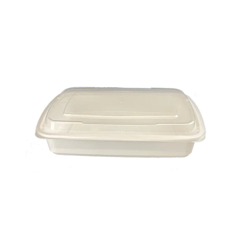Dynasco DT-38W 38oz. Rectangular Container Combo, Case (150 SETS)