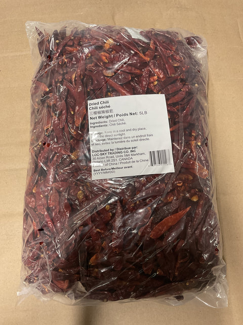 Yuho Dried Chilli Whole, Bag (5 LBs)