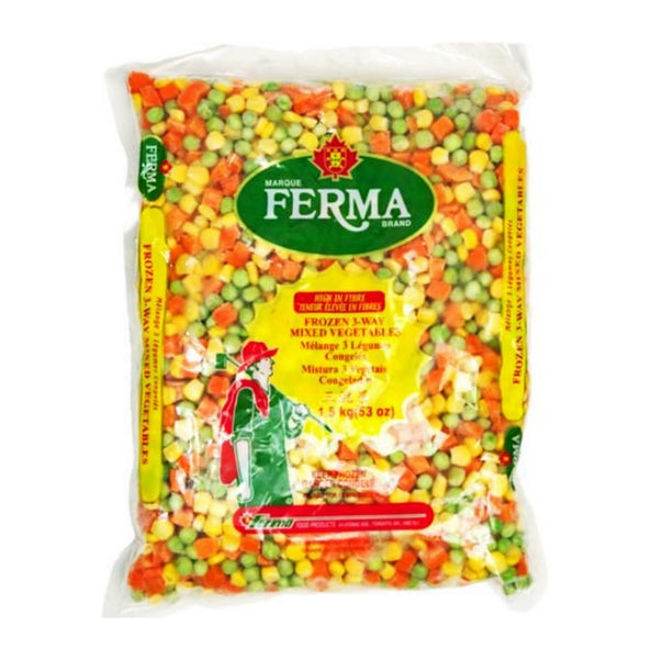 Ferma 3-Way Mixed Vegetables, IQF, Case (6x1.5 KG)