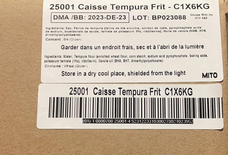 Yamada Caisse Tempura Frit (Tenkasu), Case (6 KG)