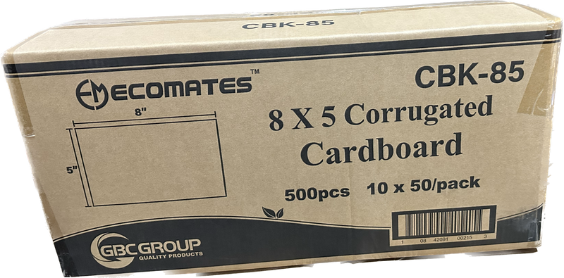 EM CBK-85 8" x 5" Corrugated Cardboard, Case (500's)