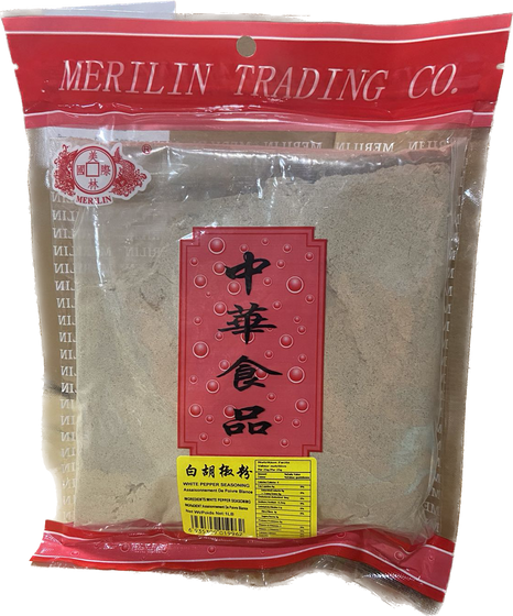 Merilin White Pepper Powder, Bag (454g)