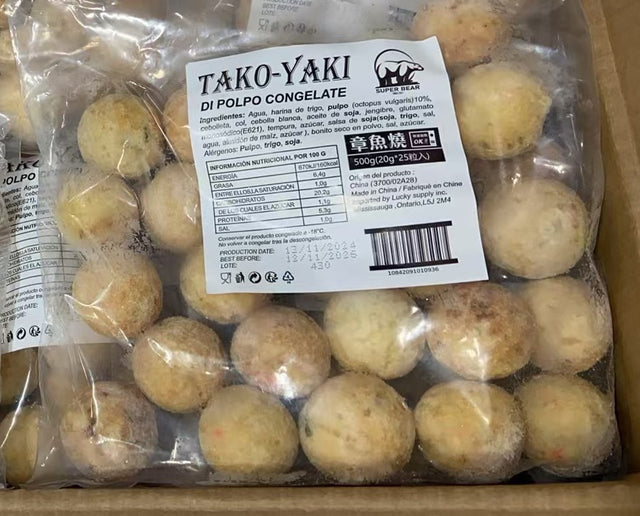 Super Bear Takoyaki/Seasoned Octopus Balls, Case (20x500g)