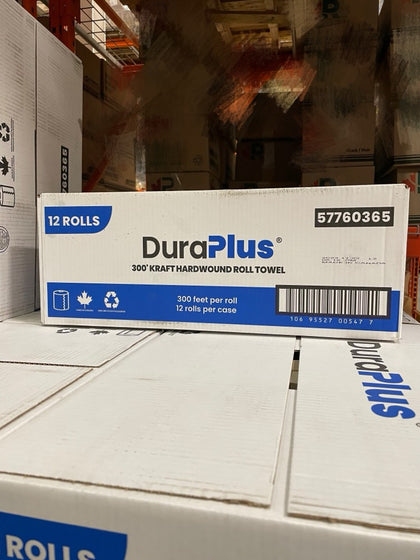 DuraPlus 57760365 Kraft Roll Towel, Case (12x300')