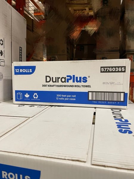 DuraPlus 57760365 Kraft Roll Towel, Case (12x300')