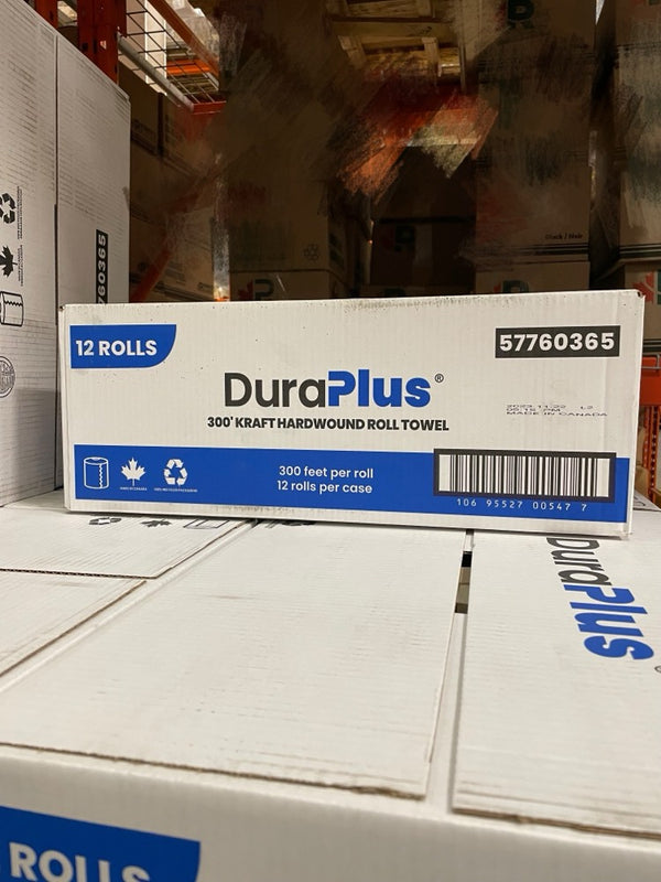 DuraPlus 57760365 Kraft Roll Towel, Case (12x300')