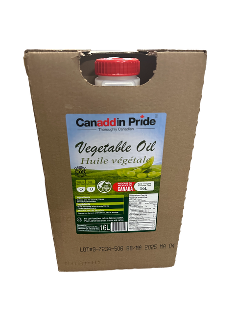 Canaddin Pride Vegetable Oil, Box, 16 L