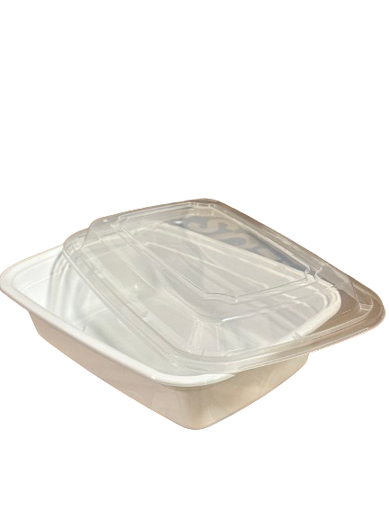 LR-28W White Rectangular Container Combo, 150 SETS