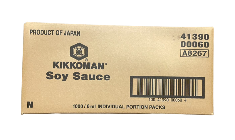 Kikkoman Portion Soy Sauce, Case (1000 x 6 ML)