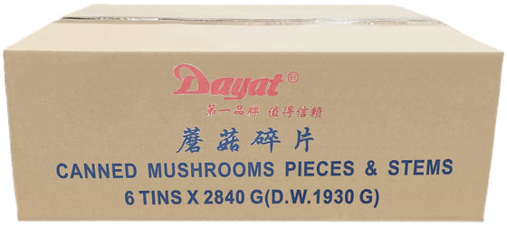 Dayat Mushroom Pieces & Stems, Case (6x2840g)
