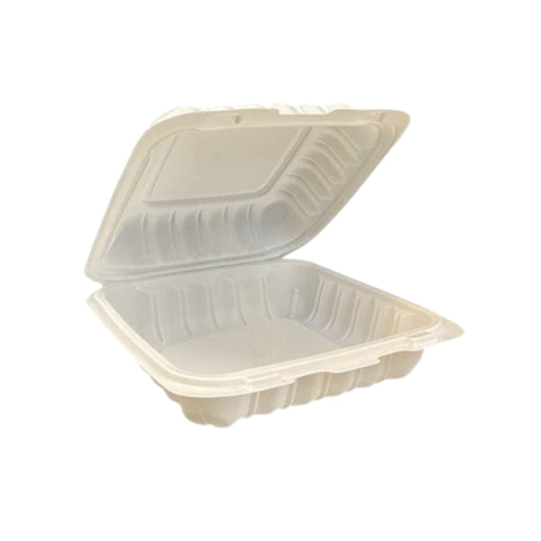 Ecomates RP-701 Shallow Hinged Containers 1 Compartment, Case (150 Counts)