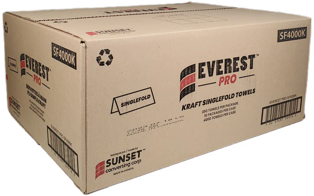 SF4000W, Singlefold White Towels (16x250 PC) Everest Pro