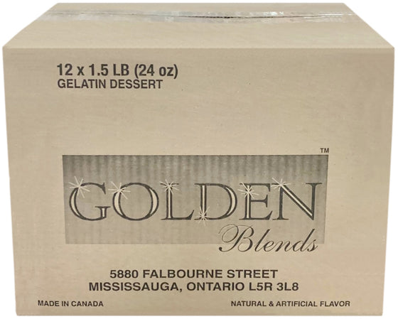 Golden Blends Strawberry Gelatin, Case (12x1.5 LBs)