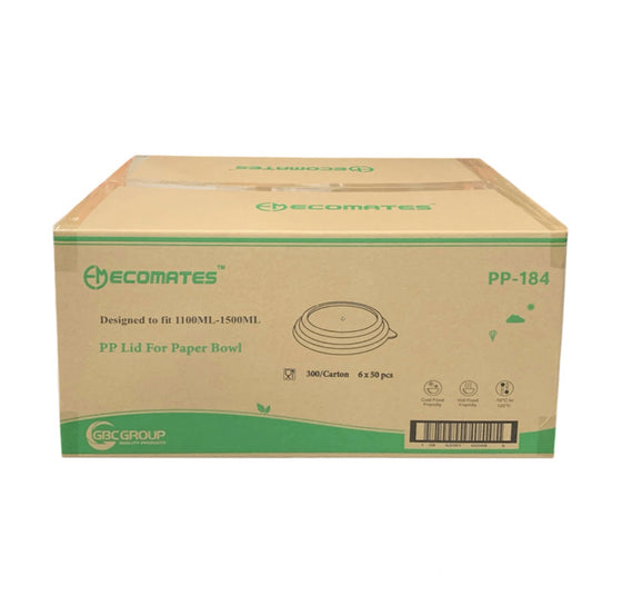 EcoMates PP-184, Plastic Lid for EM-1100/EM-1500, Case (300's)