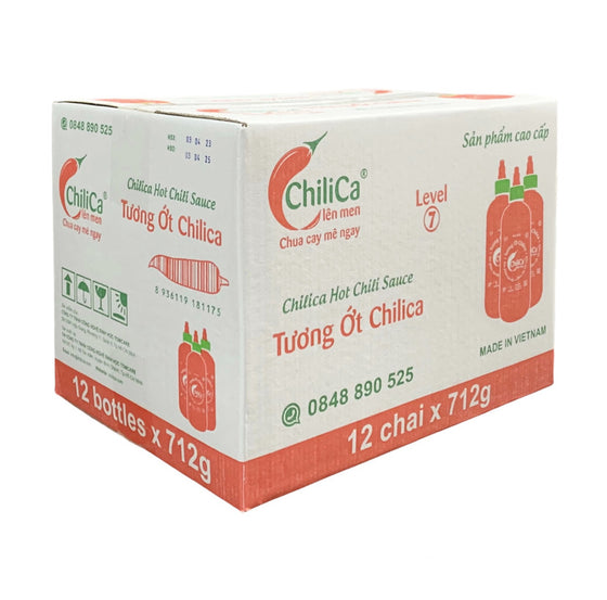 Chilica Sriracha Hot Chili Sauce, 12 x 712 G