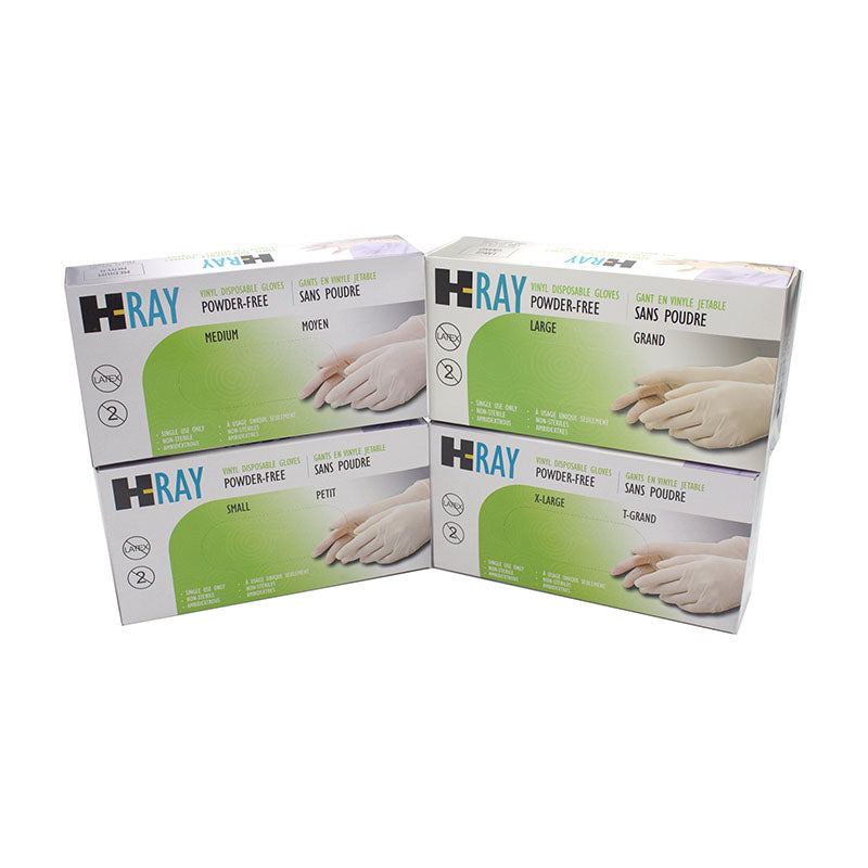 Products H-Ray Powder-Free Vinyl Gloves, X-Large, 10 BX