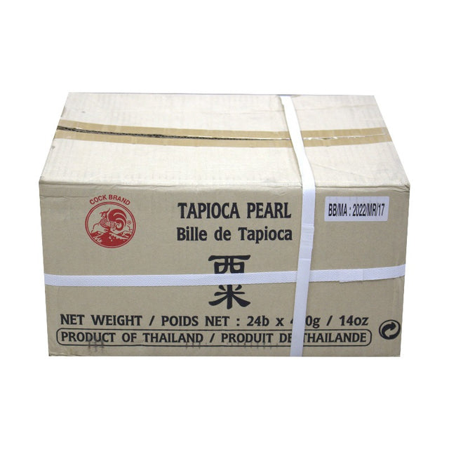 Cock Brand Tapioca Pearl, White, 24 BG