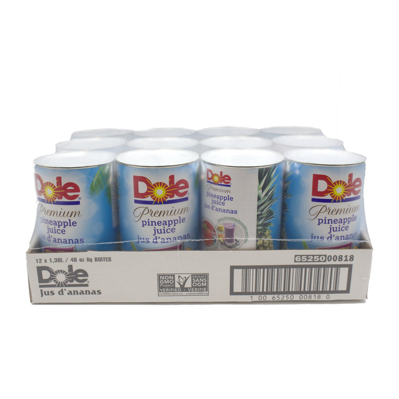 Dole Premium Pineapple Juice, Case (12x1.36 L)