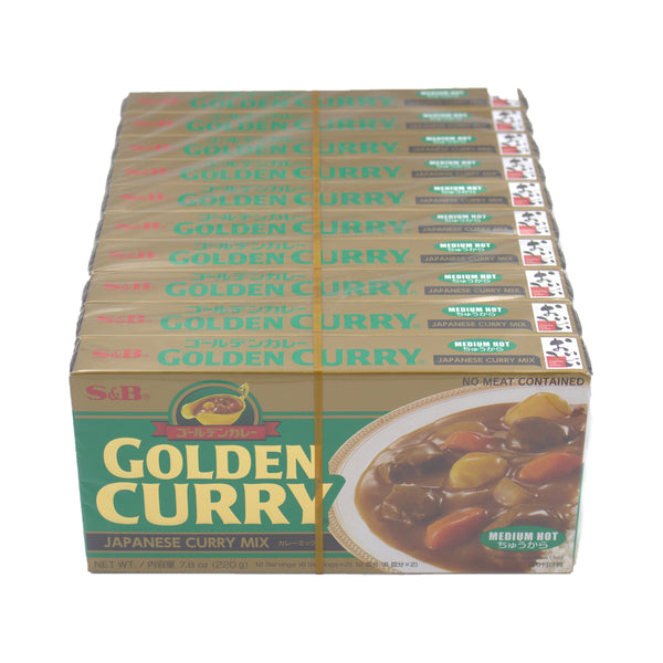 S&B Golden Curry Mix, Medium Hot, 10 CT