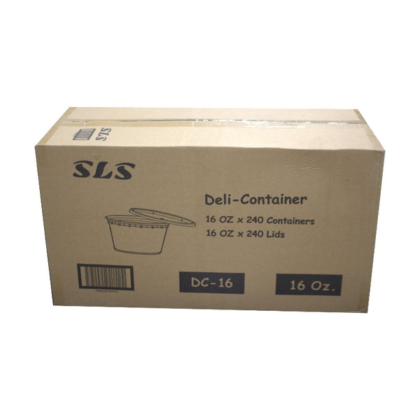 SLS DC-16 16oz. Deli Container Combo, 240 SETS