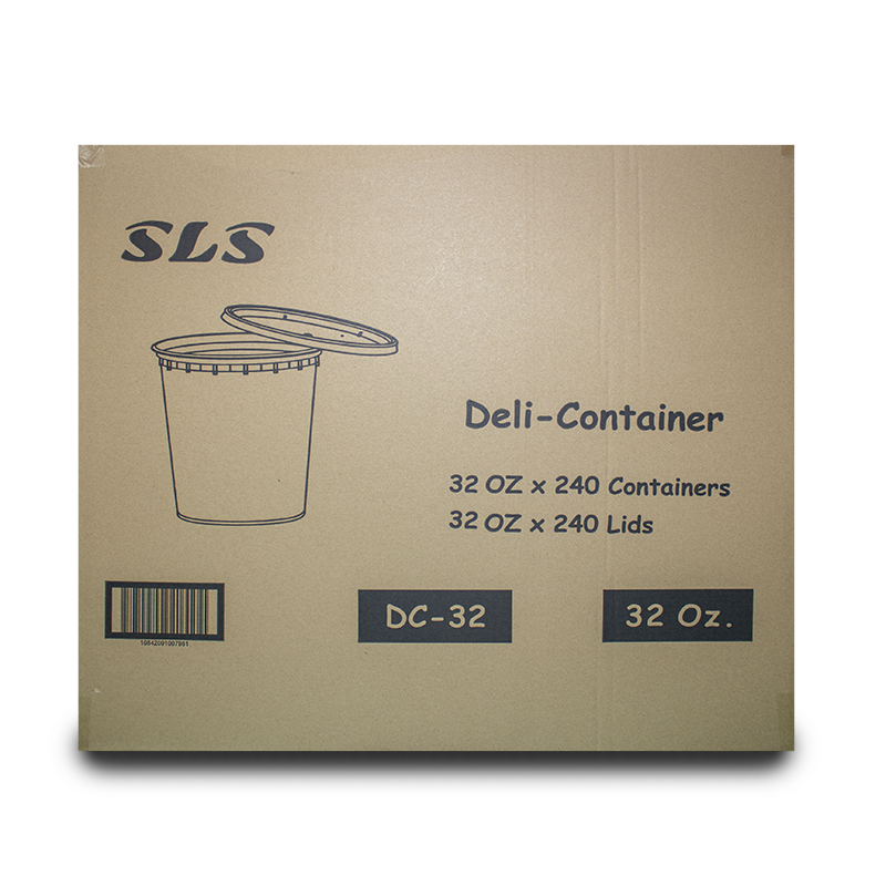 SLS DC-32 32 oz. Deli Container Combo, Case (240 SETS)