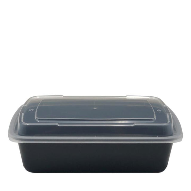Dynasco DT-38 38oz. Rectangular Container Combo, 150 SETS