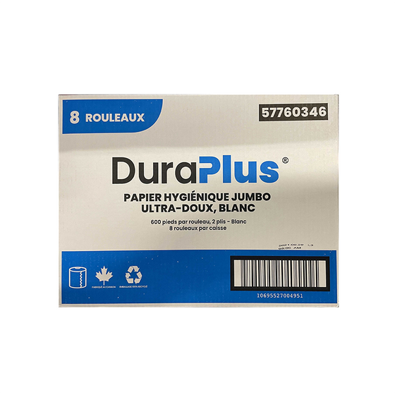 DuraPlus Jumbo Bathroom Tissue, 2-Ply, 8 ROLL