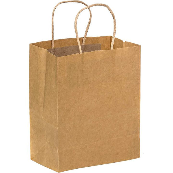 EcoMates EM-1377 Kraft Paper Bag with Twisted Handle, 200 CT
