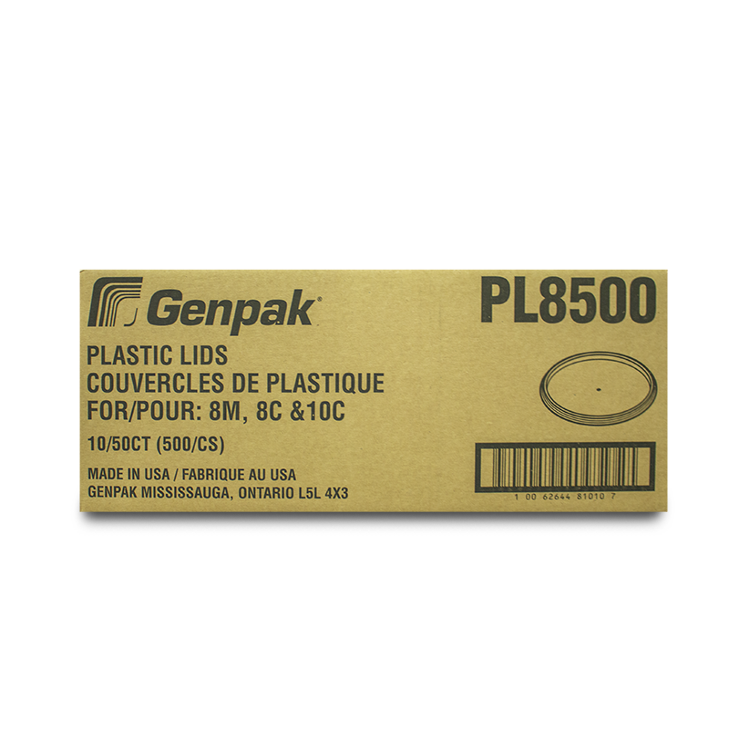 Genpak PL8500 Plastic Lid, 500 Counts