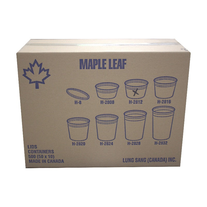 Maple Leaf H-2812 12oz. Deli Container, 500 CT
