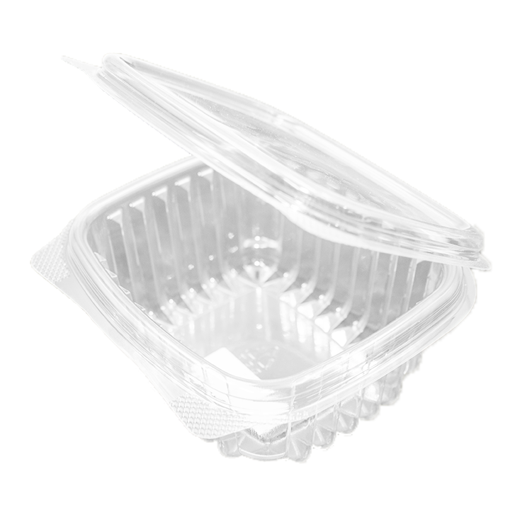 Dynasco HL-16 16oz. Seal Clear Hinged Container, 200 CT